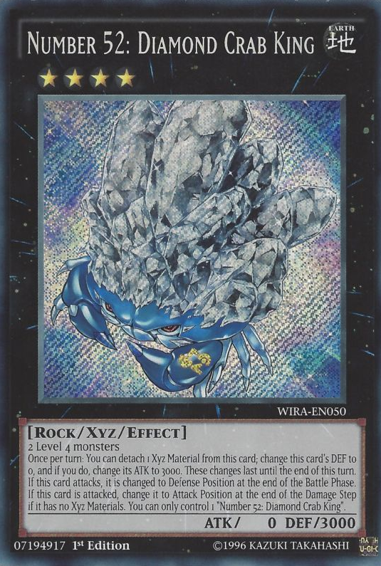 Number 52: Diamond Crab King [WIRA-EN050] Secret Rare Yu-Gi-Oh!