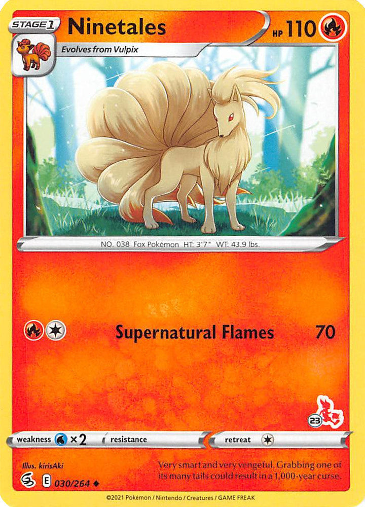 Ninetales (30/264) (Cinderace Stamp #23) [Battle Academy 2022] Pokémon