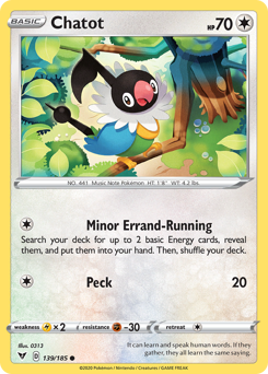 Chatot (139/185) [Sword & Shield: Vivid Voltage] Pokémon