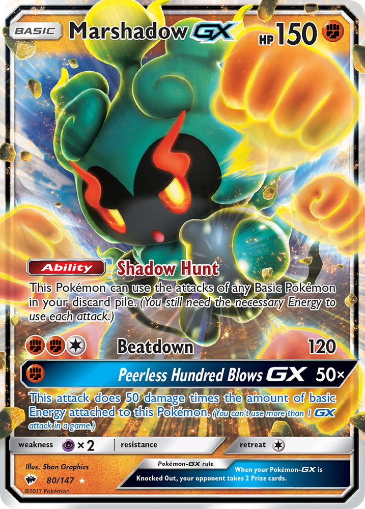 Marshadow GX (80/147) [Sun & Moon: Burning Shadows] Pokémon