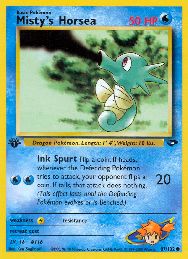 Misty's Horsea (87/132) [Gym Challenge 1st Edition] Pokémon
