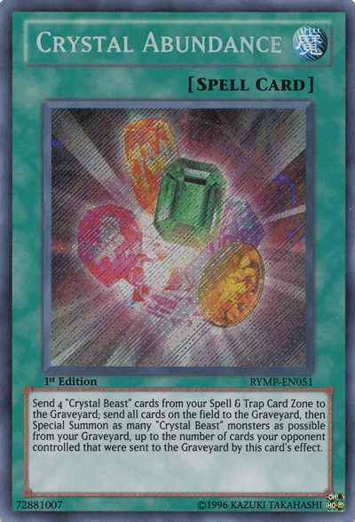 Crystal Abundance [RYMP-EN051] Secret Rare Yu-Gi-Oh!