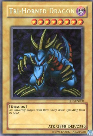 Tri-Horned Dragon [LOB-EN000] Secret Rare Yu-Gi-Oh!