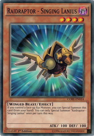 Raidraptor - Singing Lanius [CORE-EN014] Common Yu-Gi-Oh!