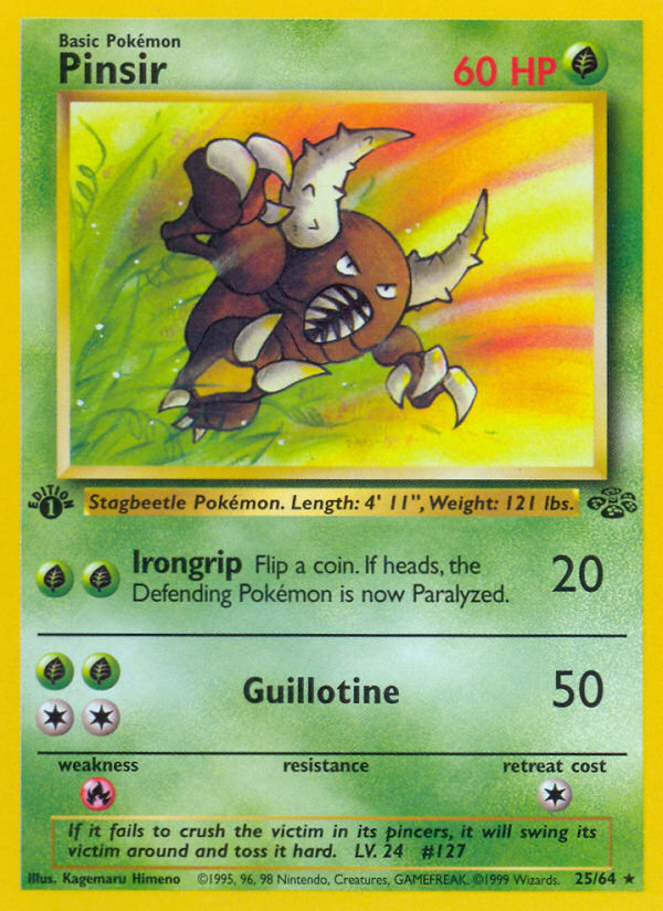 Pinsir (25/64) [Jungle 1st Edition] Pokémon