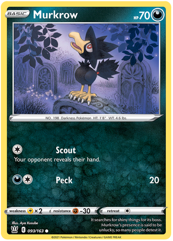 Murkrow (093/163) [Sword & Shield: Battle Styles] Pokémon