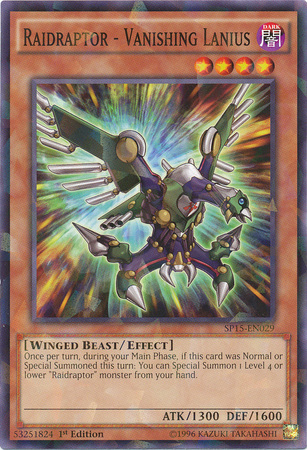 Raidraptor - Vanishing Lanius [SP15-EN029] Shatterfoil Rare Yu-Gi-Oh!