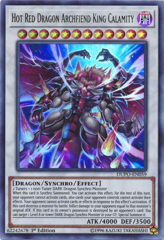 Hot Red Dragon Archfiend King Calamity [DUPO-EN059] Ultra Rare