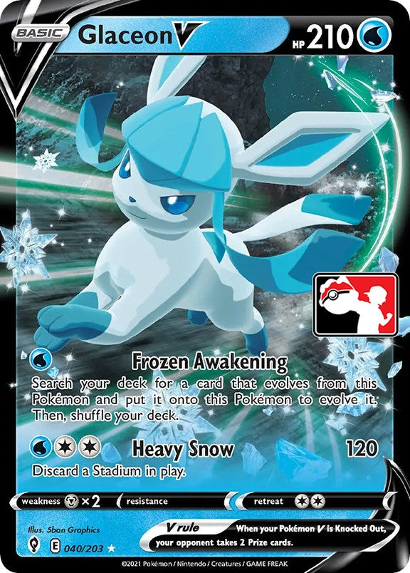 Glaceon V (040/203) [Prize Pack Series One] Pokémon