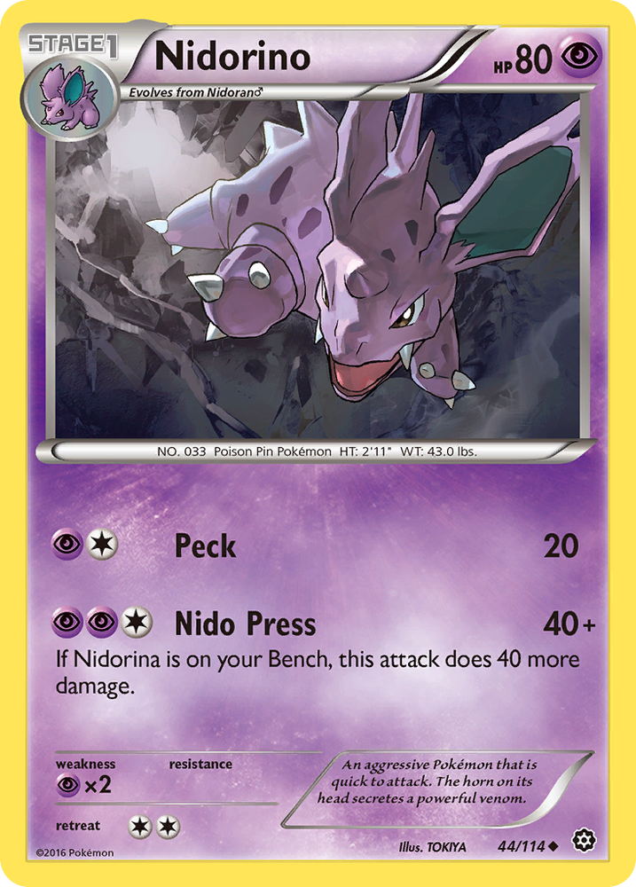 Nidorino (44/114) [XY: Steam Siege] Pokémon