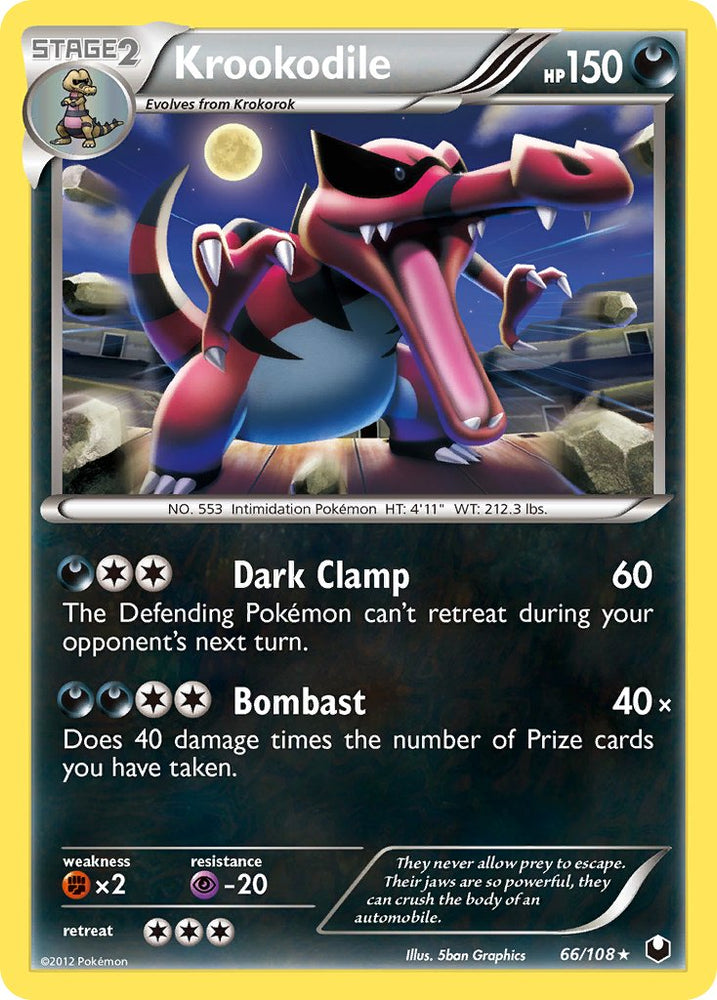 Krookodile (66/108) (Theme Deck Exclusive) [Black & White: Dark Explorers] Pokémon