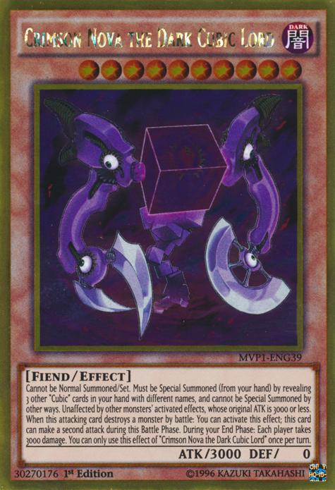 Crimson Nova the Dark Cubic Lord [MVP1-ENG39] Gold Rare Yu-Gi-Oh!