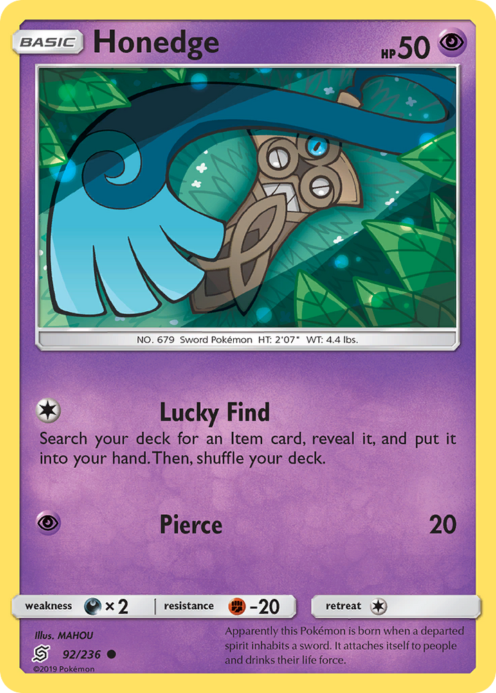 Honedge (92/236) [Sun & Moon: Unified Minds] Pokémon