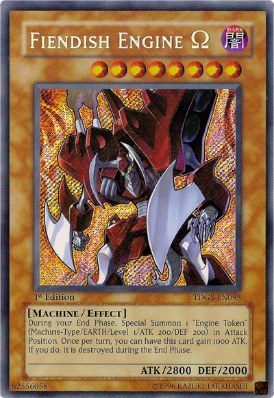 Fiendish Engine Omega [TDGS-EN095] Secret Rare Yu-Gi-Oh!