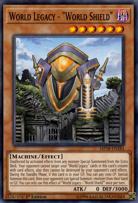 World Legacy - "World Shield" [MP18-EN184] Common Yu-Gi-Oh!