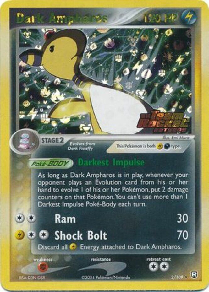 Dark Ampharos (2/109) (Stamped) [EX: Team Rocket Returns] Pokémon