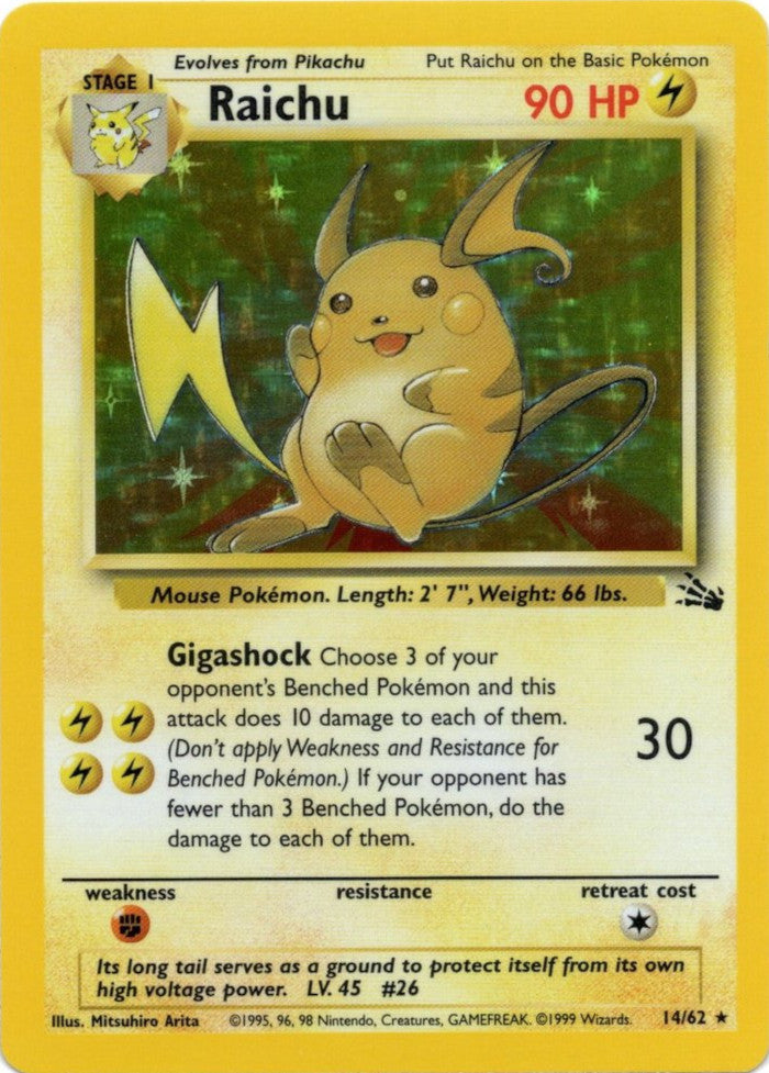Raichu (14/62) [Fossil Unlimited] Pokémon