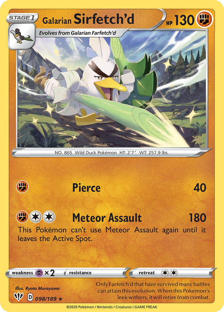 Galarian Sirfetch'd (098/189) [Sword & Shield: Darkness Ablaze] Pokémon