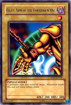 Right Arm of the Forbidden One [RP01-EN019] Rare Yu-Gi-Oh!