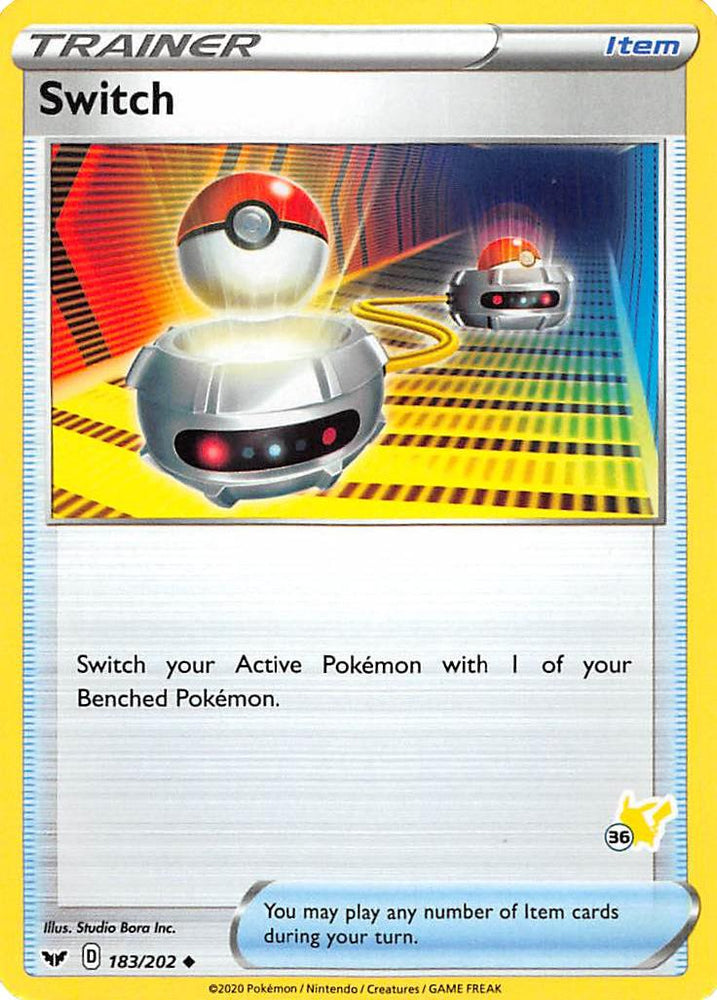 Switch (183/202) (Pikachu Stamp #36) [Battle Academy 2022] Pokémon