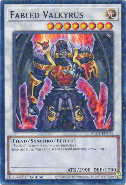 Fabled Valkyrus (Duel Terminal) [HAC1-EN144] Common Yu-Gi-Oh!