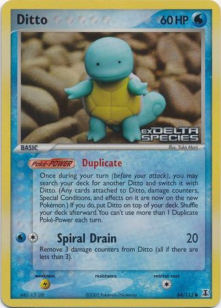 Ditto (64/113) (Stamped) [EX: Delta Species] Pokémon
