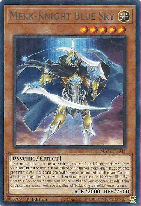 Mekk-Knight Blue Sky [MAZE-EN043] Rare Yu-Gi-Oh!