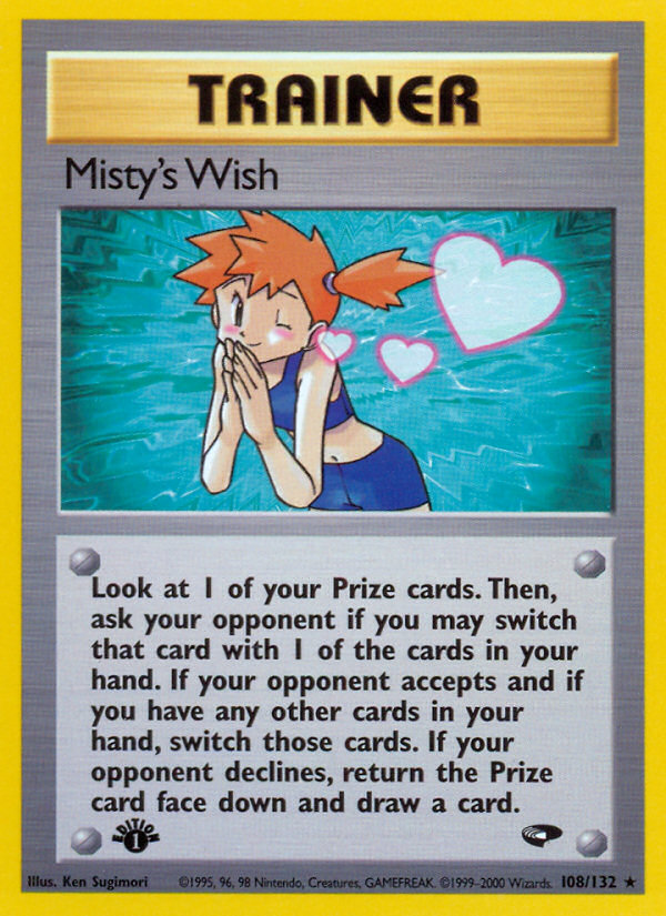 Misty's Wish (108/132) [Gym Challenge 1st Edition] Pokémon