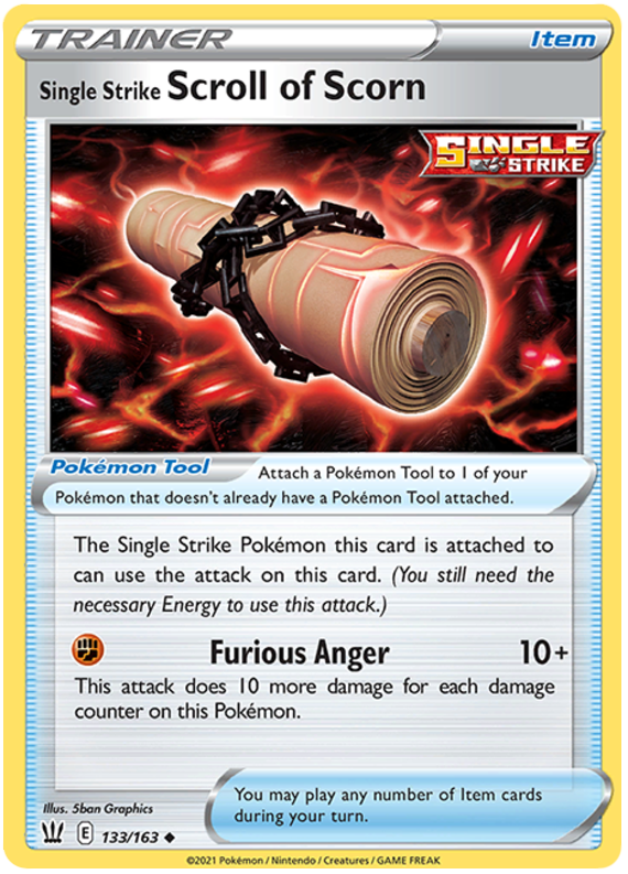 Single Strike Scroll of Scorn (133/163) [Sword & Shield: Battle Styles] Pokémon