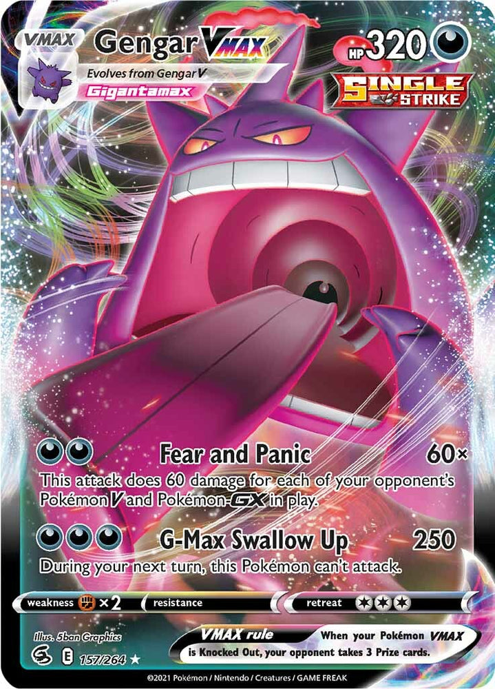 Gengar VMAX (157/264) [Sword & Shield: Fusion Strike] Pokémon