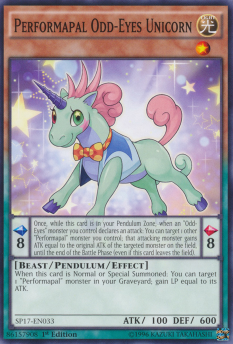 Performapal Odd-Eyes Unicorn [SP17-EN033] Common Yu-Gi-Oh!