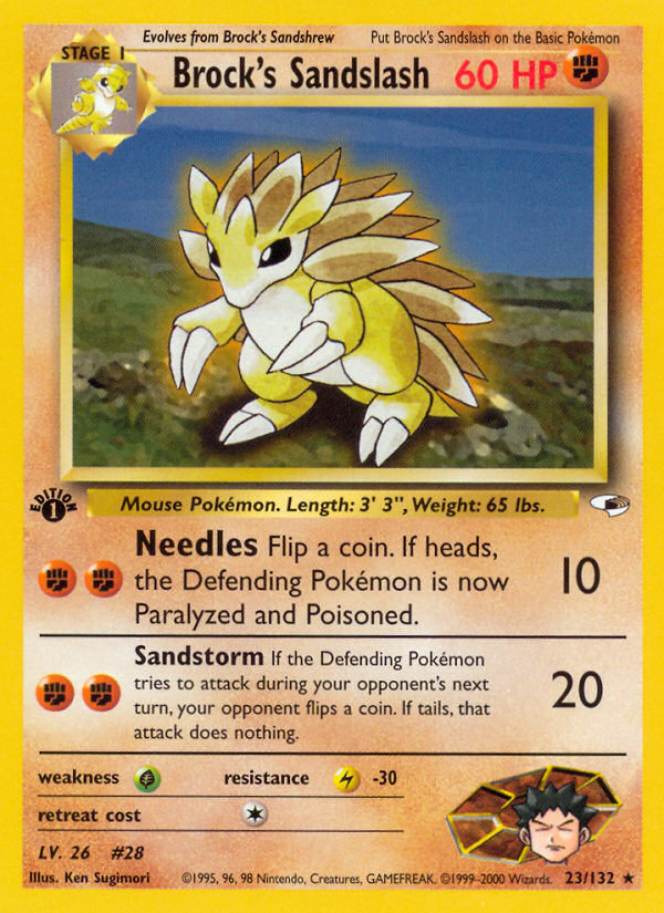 Brock's Sandslash (23/132) [Gym Heroes 1st Edition] Pokémon