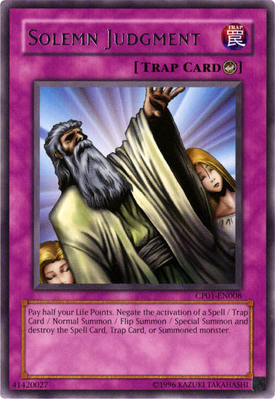 Solemn Judgment [CP01-EN008] Rare Yu-Gi-Oh!