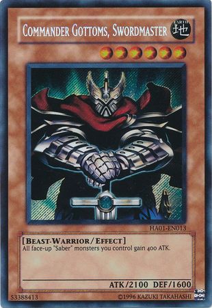 Commander Gottoms, Swordmaster [HA01-EN013] Secret Rare Yu-Gi-Oh!
