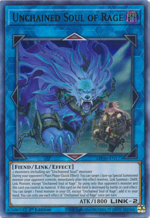 Unchained Soul of Rage [MP20-EN173] Ultra Rare Yu-Gi-Oh!