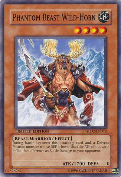 Phantom Beast Wild-Horn [GLD2-EN012] Common Yu-Gi-Oh!