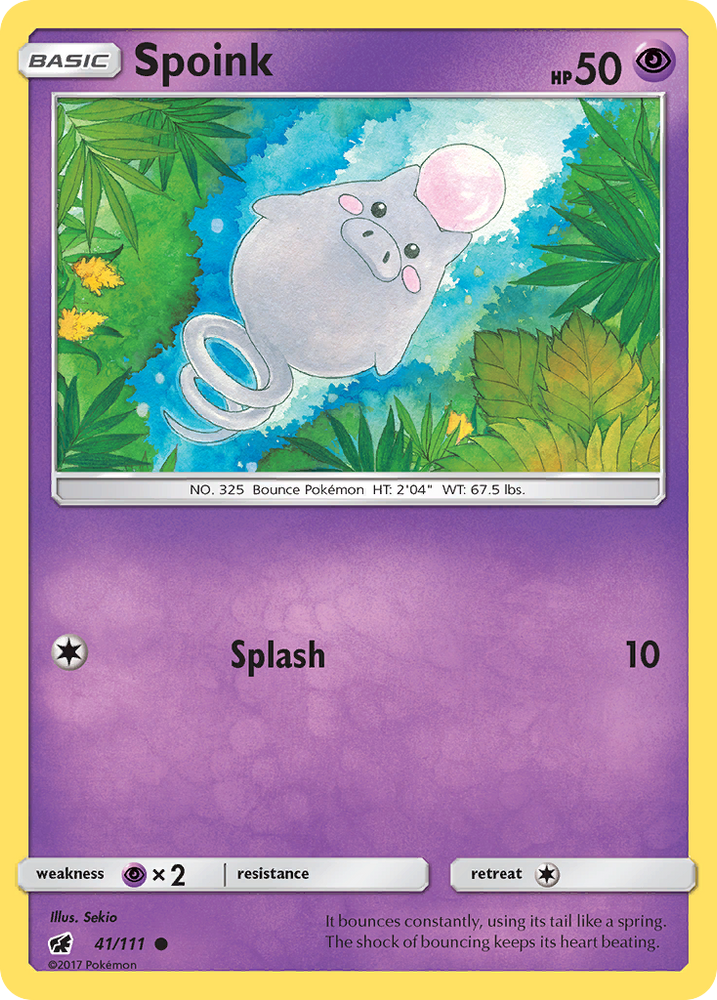 Spoink (41/111) [Sun & Moon: Crimson Invasion] Pokémon