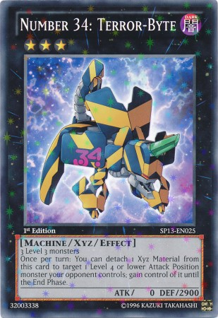 Number 34: Terror-Byte [SP13-EN025] Starfoil Rare Yu-Gi-Oh!