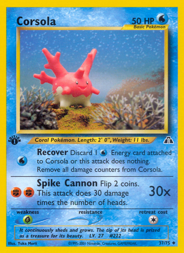 Corsola (37/75) [Neo Discovery 1st Edition] Pokémon
