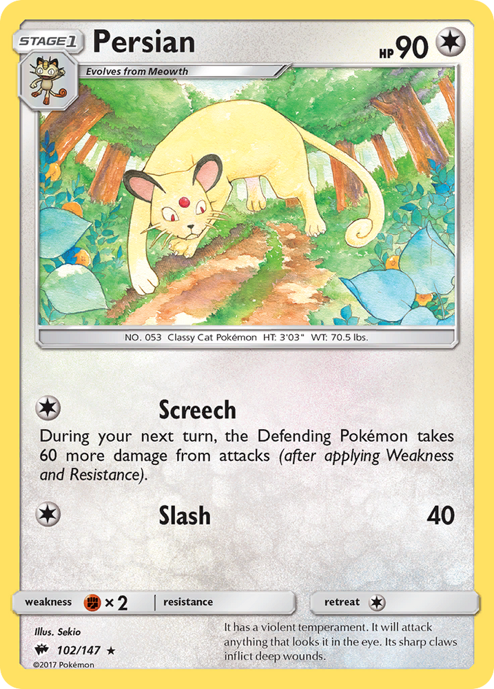 Persian (102/147) [Sun & Moon: Burning Shadows] Pokémon