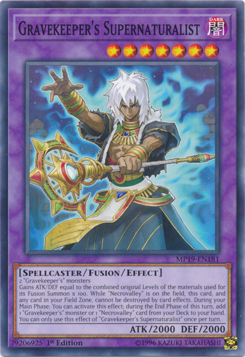 Gravekeeper's Supernaturalist [MP19-EN181] Common Yu-Gi-Oh!