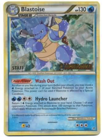 Blastoise (13/95) (Staff Prerelease Promo) [HeartGold & SoulSilver: Black Star Promos] Pokémon