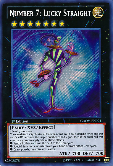 Number 7: Lucky Straight [GAOV-EN091] Secret Rare Yu-Gi-Oh!