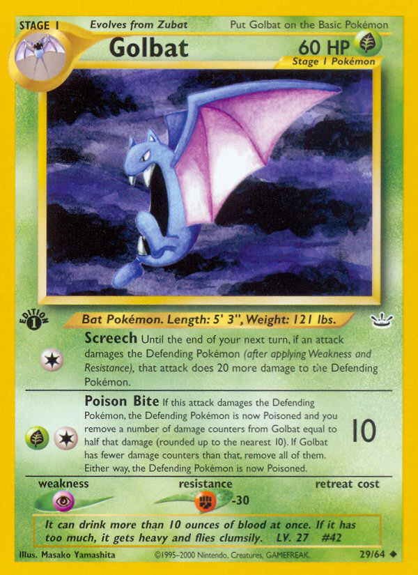 Golbat (29/64) [Neo Revelation 1st Edition] Pokémon
