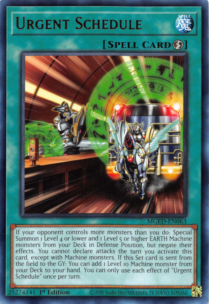Urgent Schedule [MGED-EN063] Rare Yu-Gi-Oh!