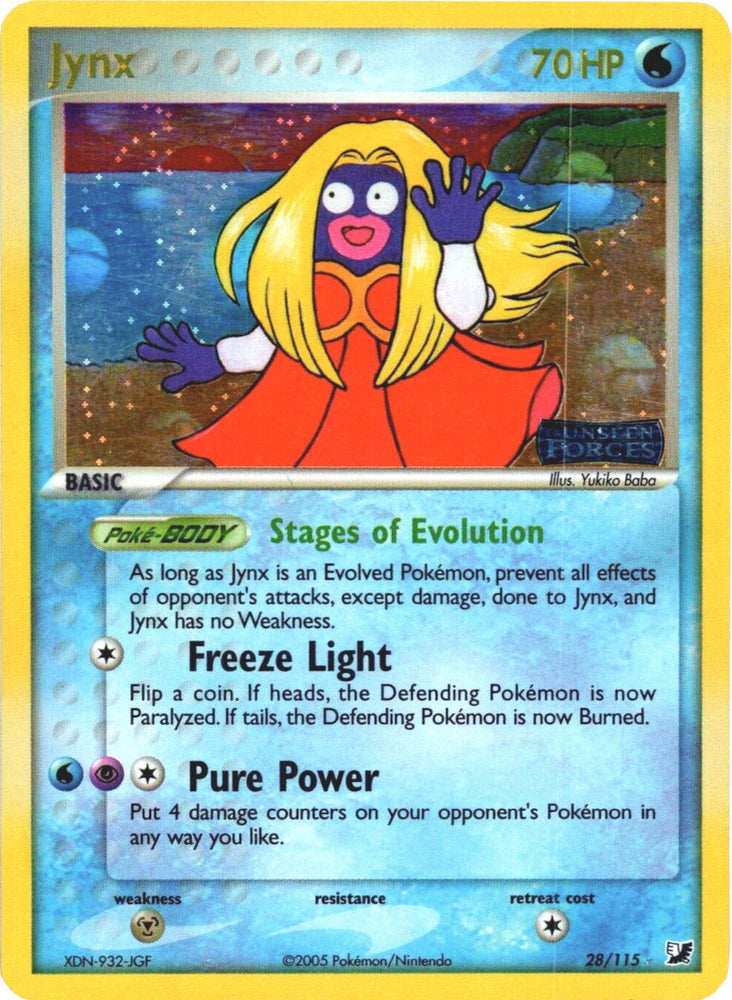 Jynx (28/115) (Stamped) [EX: Unseen Forces] Pokémon