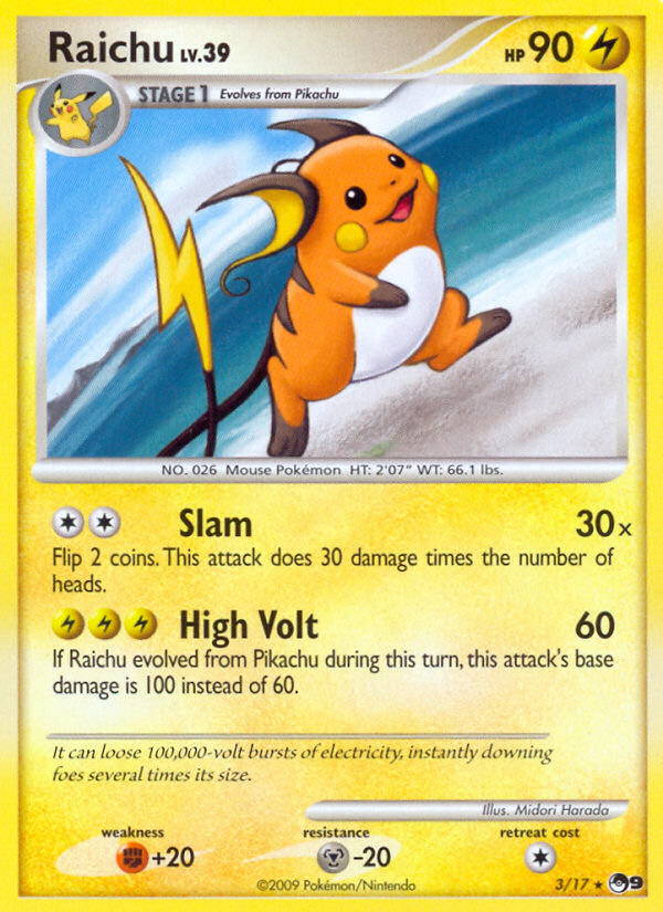Raichu (3/17) [POP Series 9] Pokémon