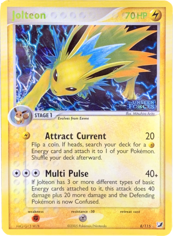Jolteon (8/115) (Stamped) [EX: Unseen Forces] Pokémon