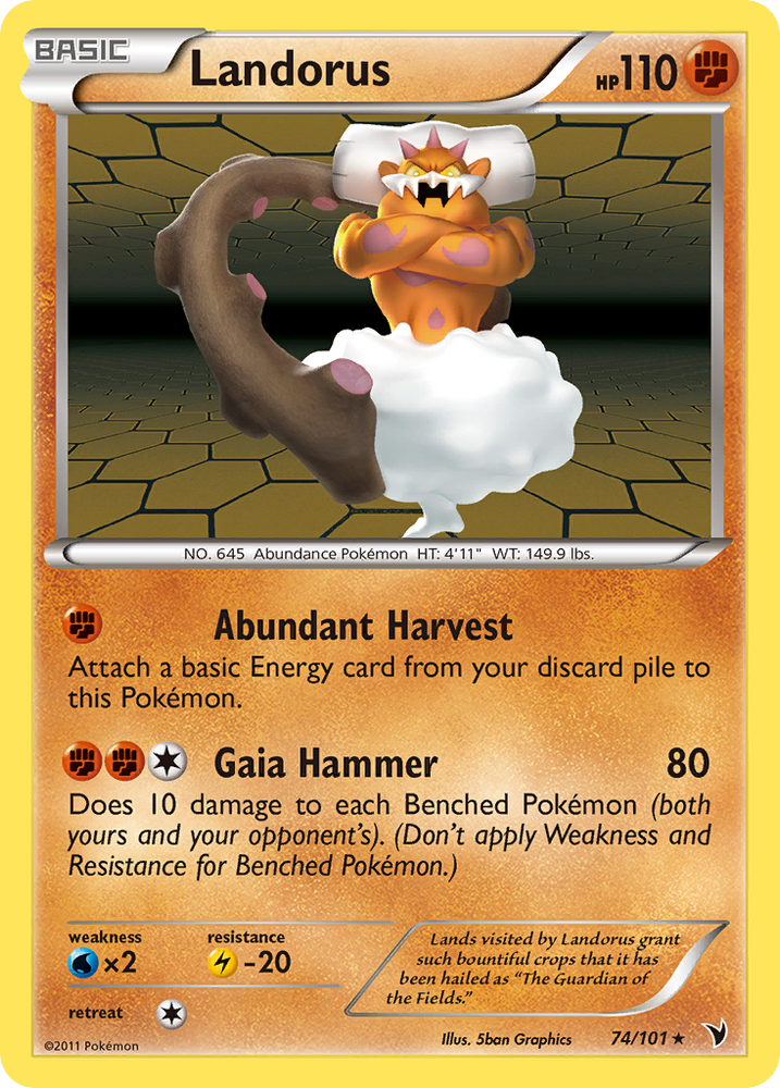 Landorus (74/101) [Black & White: Noble Victories] Pokémon