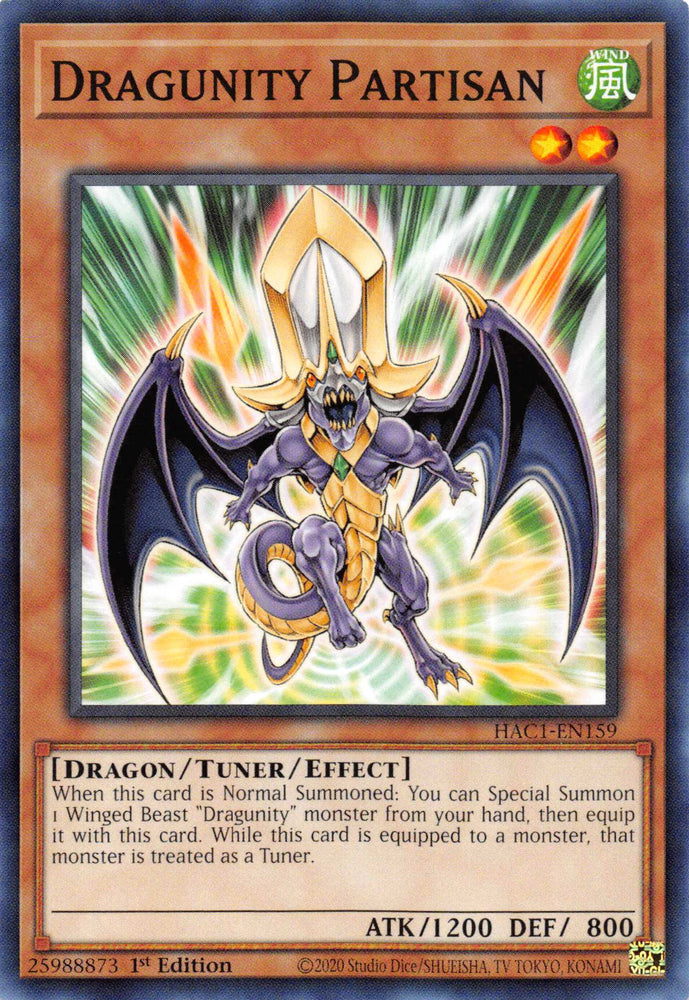 Dragunity Partisan (Duel Terminal) [HAC1-EN159] Parallel Rare Yu-Gi-Oh!